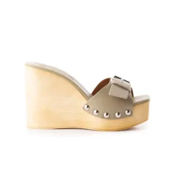 Women L'INTERVALLE Adore Light Khaki Leather