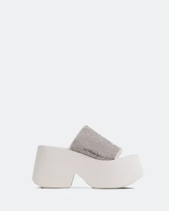 Women L'INTERVALLE Ambrosio White Strass