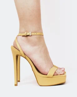 Women L'INTERVALLE Anguila, Camel Leather/Cuir Chameau
