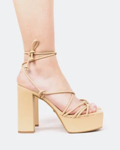 Women L'INTERVALLE Antigua, Camel Leather/Cuir Chameau