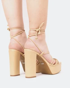 Women L'INTERVALLE Antigua, Camel Leather/Cuir Chameau