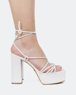 Women L'INTERVALLE Antigua, White Leather/Cuir Blanc