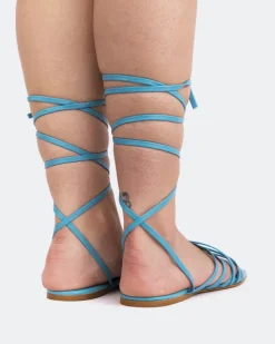 Women L'INTERVALLE Aperol Blue Leather
