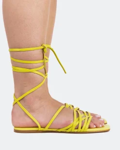 Women L'INTERVALLE Aperol Yellow Leather