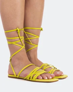 Women L'INTERVALLE Aperol Yellow Leather