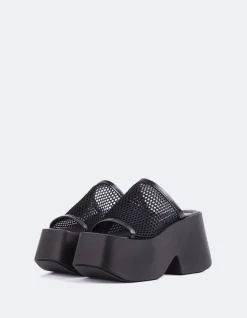 Women L'INTERVALLE Authentic Black Crochet