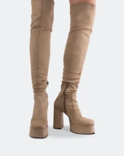 Women L'INTERVALLE Azalea Taupe Suede
