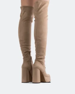 Women L'INTERVALLE Azalea Taupe Suede