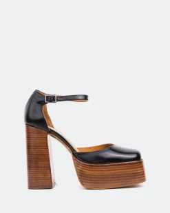 Women L'INTERVALLE Azucar Black leather Brown