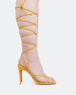 Women L'INTERVALLE Baltra, Orange Leather/Cuir Orange
