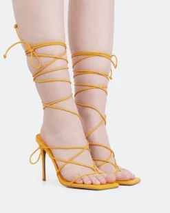 Women L'INTERVALLE Baltra, Orange Leather/Cuir Orange