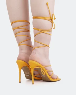 Women L'INTERVALLE Baltra, Orange Leather/Cuir Orange