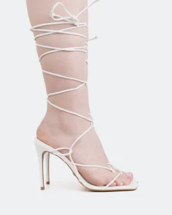 Women L'INTERVALLE Baltra, White Leather/Cuir Blanc