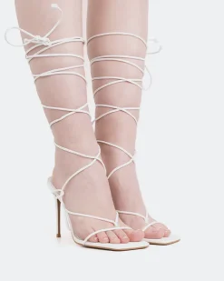 Women L'INTERVALLE Baltra, White Leather/Cuir Blanc