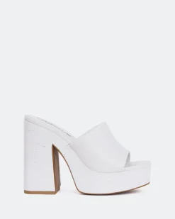 Women L'INTERVALLE Barrel White Leather