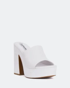 Women L'INTERVALLE Barrel White Leather