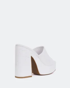 Women L'INTERVALLE Barrel White Leather