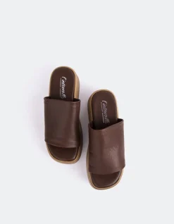 Women L'INTERVALLE Beluga Dk.Brown Leather