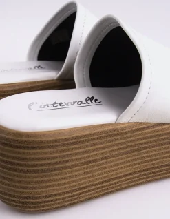 Women L'INTERVALLE Beluga White Leather