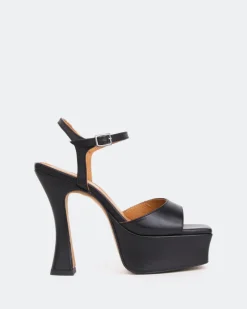 Women L'INTERVALLE Betsey Black Leather/Cuir Noir