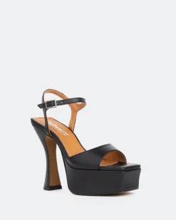 Women L'INTERVALLE Betsey Black Leather/Cuir Noir