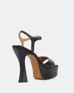 Women L'INTERVALLE Betsey Black Leather/Cuir Noir