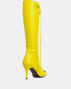 Women L'INTERVALLE Beyonce Lime Leather