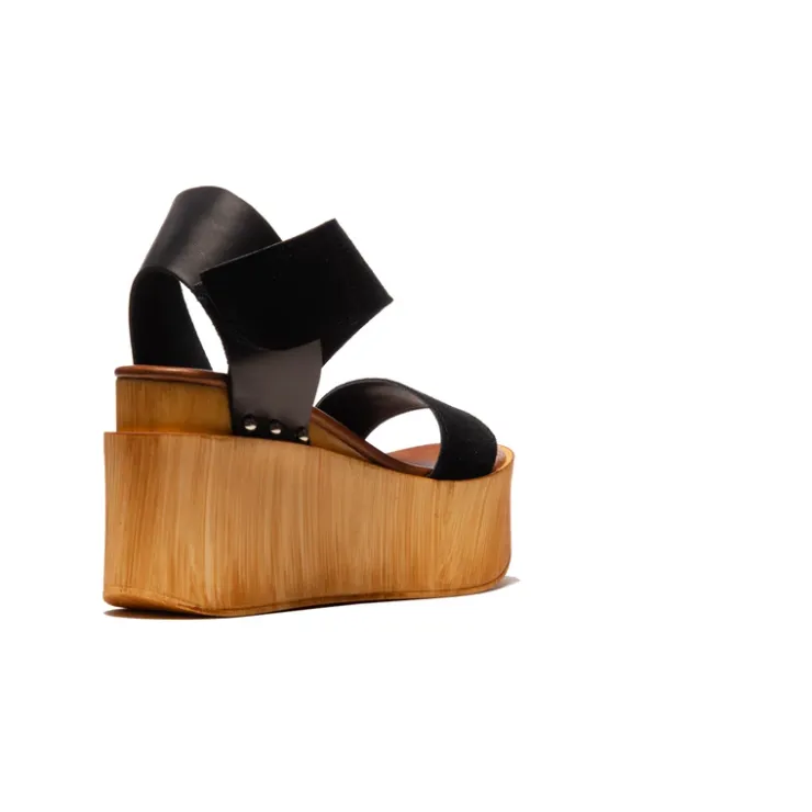 Women L'INTERVALLE Blaze Black Multi Suede