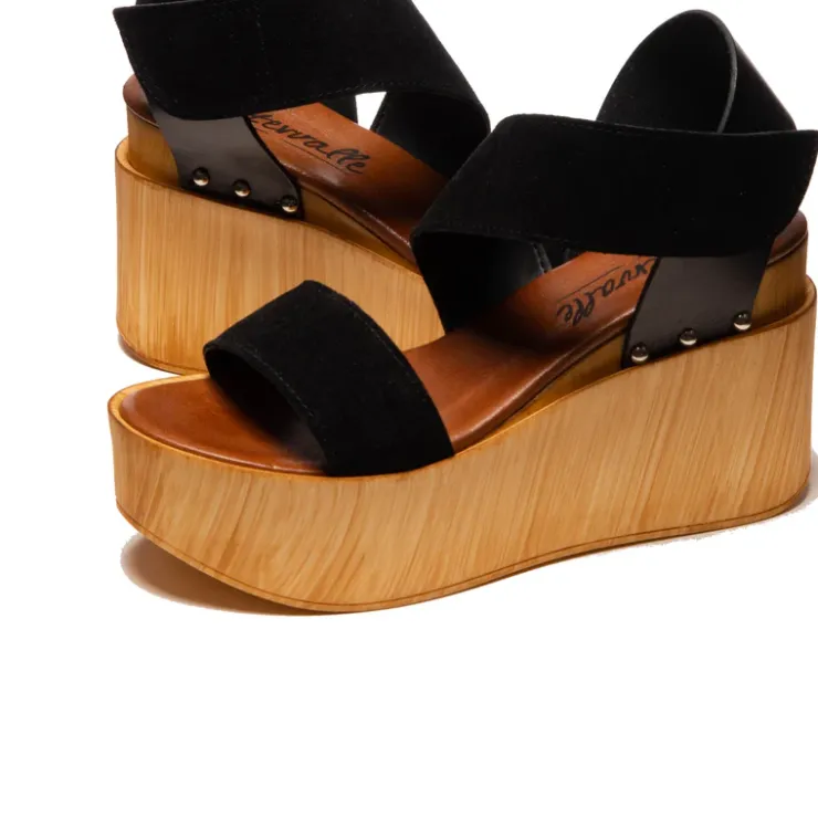 Women L'INTERVALLE Blaze Black Multi Suede