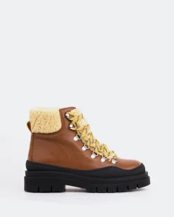Women L'INTERVALLE Blues Cognac Leather