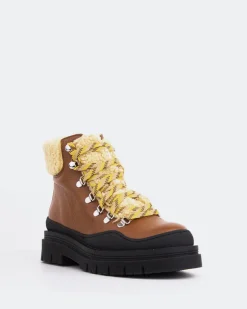 Women L'INTERVALLE Blues Cognac Leather