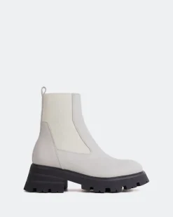 Women L'INTERVALLE Bootle Off White Leather