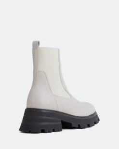 Women L'INTERVALLE Bootle Off White Leather