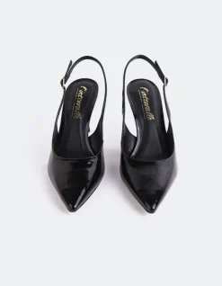 Women L'INTERVALLE Borage Black Patent