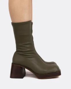 Women L'INTERVALLE Bordon Khaki Stretch