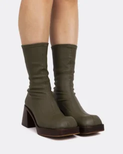 Women L'INTERVALLE Bordon Khaki Stretch