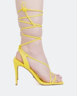 Women L'INTERVALLE Boudoir Yellow Leather