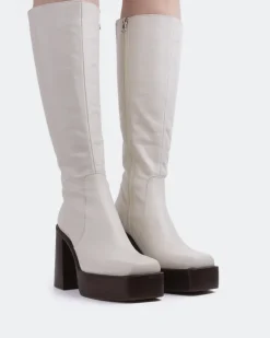Women L'INTERVALLE Bourgeois Off White Leather