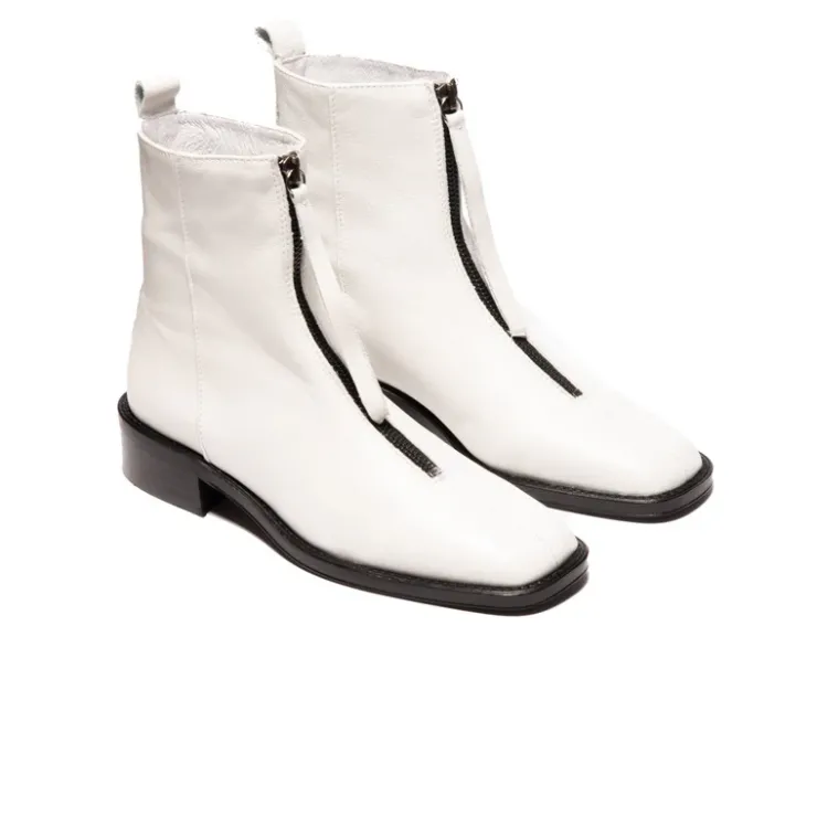 Women L'INTERVALLE Bruges White Leather