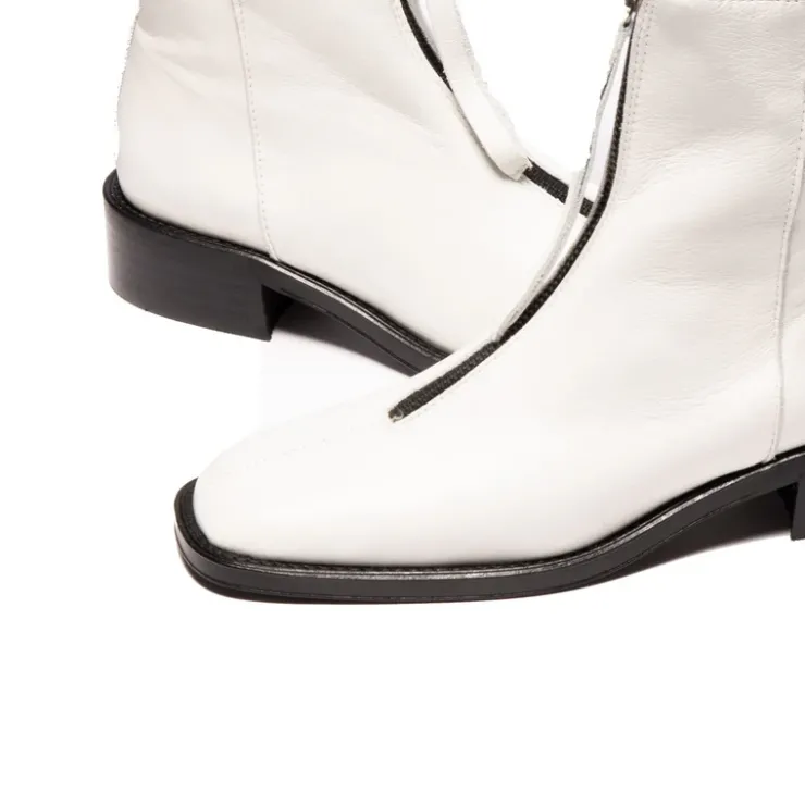 Women L'INTERVALLE Bruges White Leather