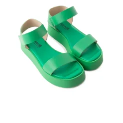 Women L'INTERVALLE Buttercup Green Leather