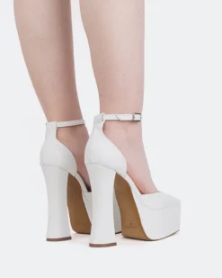Women L'INTERVALLE Cabaret White Leather/Cuir Blanc