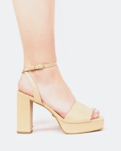 Women L'INTERVALLE Caicos, Camel Leather/Cuir Chameau