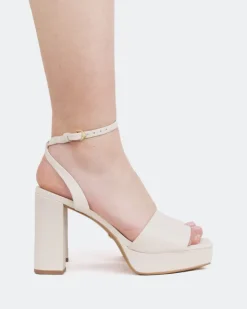 Women L'INTERVALLE Caicos, Off White Leather/Cuir Blanc Cassé