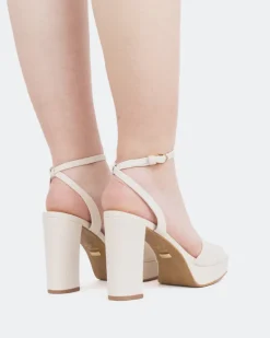 Women L'INTERVALLE Caicos, Off White Leather/Cuir Blanc Cassé