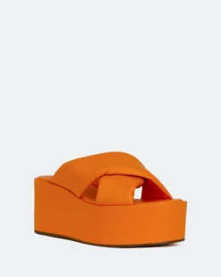 Women L'INTERVALLE Casa Orange Leather