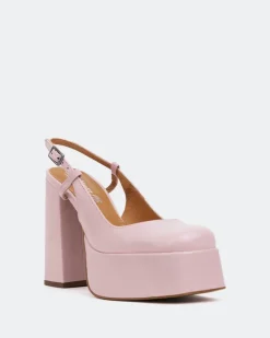 Women L'INTERVALLE Cave, Lt. Pink Leather/Cuir Rose P.