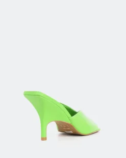 Women L'INTERVALLE Caviana, Green Leather/Cuir Vert