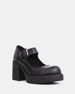 Women L'INTERVALLE Cheeky Black Leather