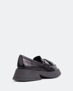 Women L'INTERVALLE Cheerio Black Leather